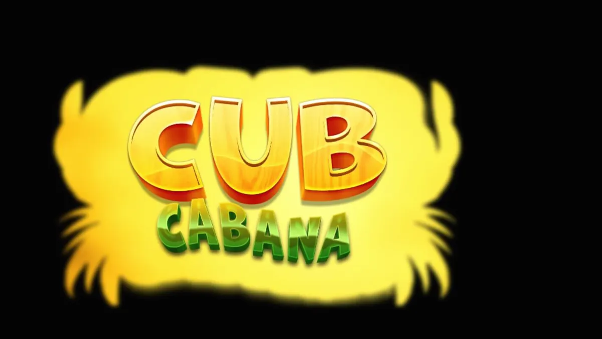 Makulay na tropical party theme ng Cub Cabana slot na may mga DJ turntable at maracas symbols.