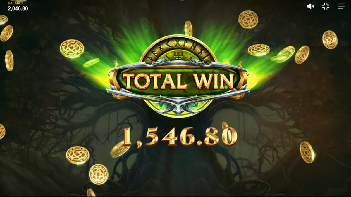 Loki’s Descendants slot game screen na nagpapakita ng Norse mythology theme